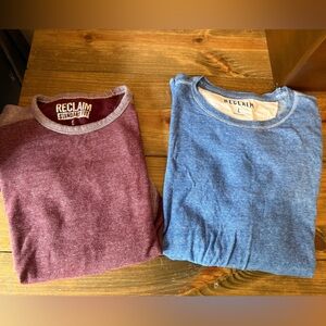 Mens Reclaim Maroon and Blue Sweaters from Buckle
